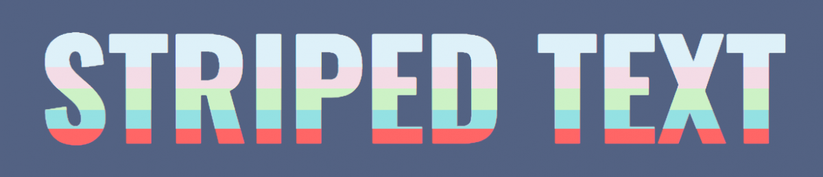 How to Create a Striped Text Effect